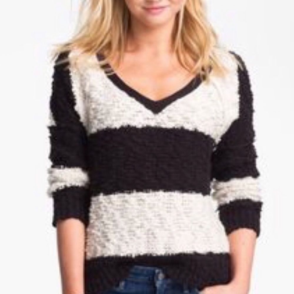 Free People Mint/Green Stripe Sweater $98